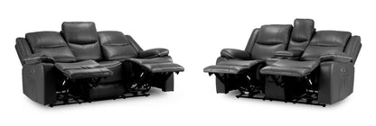 Harald Electric Recliner Sofa Black 3+2 Seater