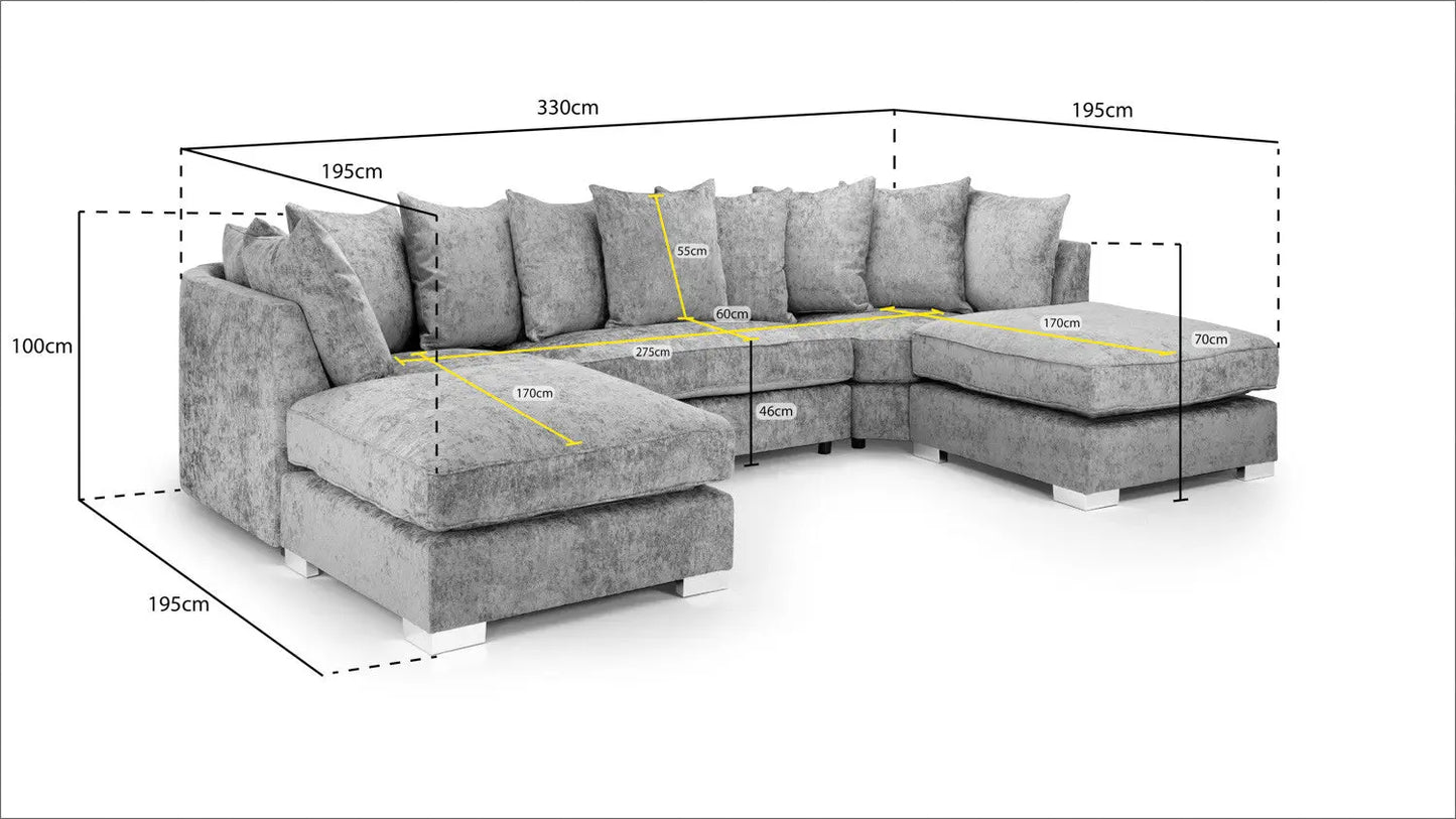 Bishop Scatterback Sofa U Shape Corner Brand: Darnall Furniture