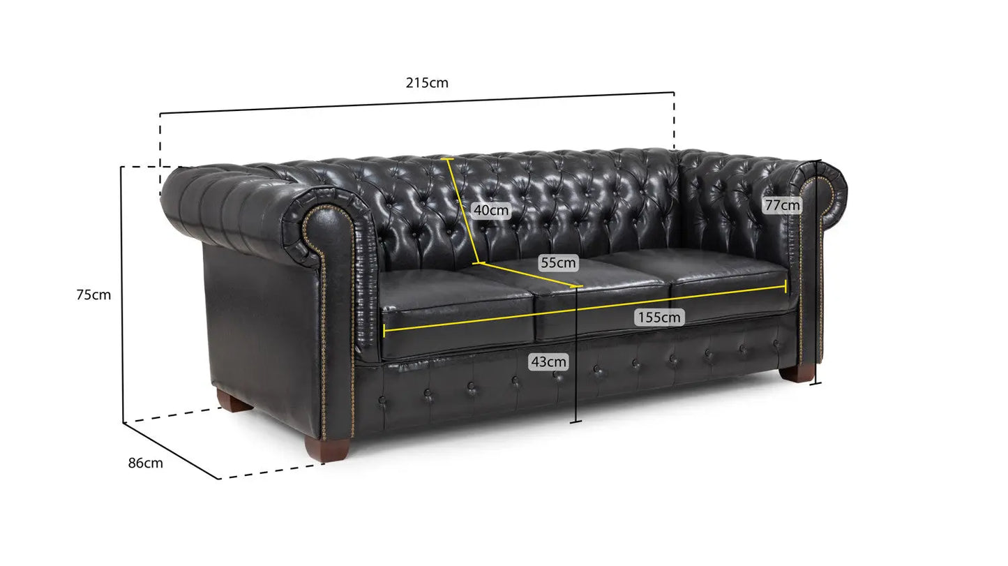 Chesterfield Sofa 3 Seater Brand: Darnall Furniture
