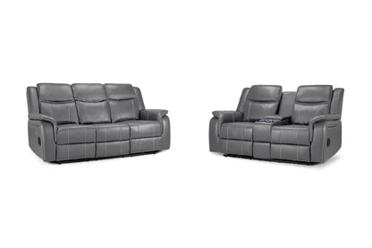 Galaxy Tech Electric Recliner Sofa Grey 3+2 Set
