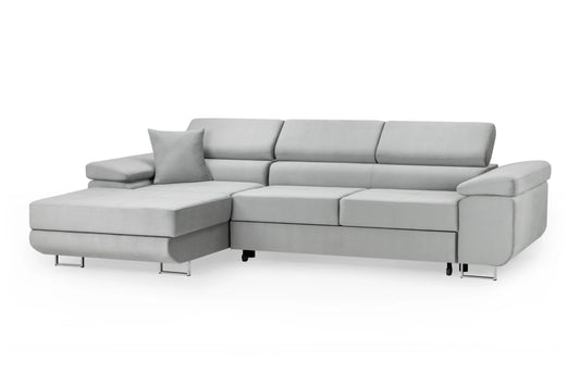 Torezio Sofabed Left Hand Right Hand Facing Corner Grey Darnall Furniture