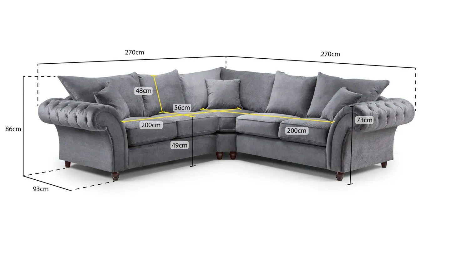 Windsor Fullback Sofa Large Corner Brand: Darnall Furniture