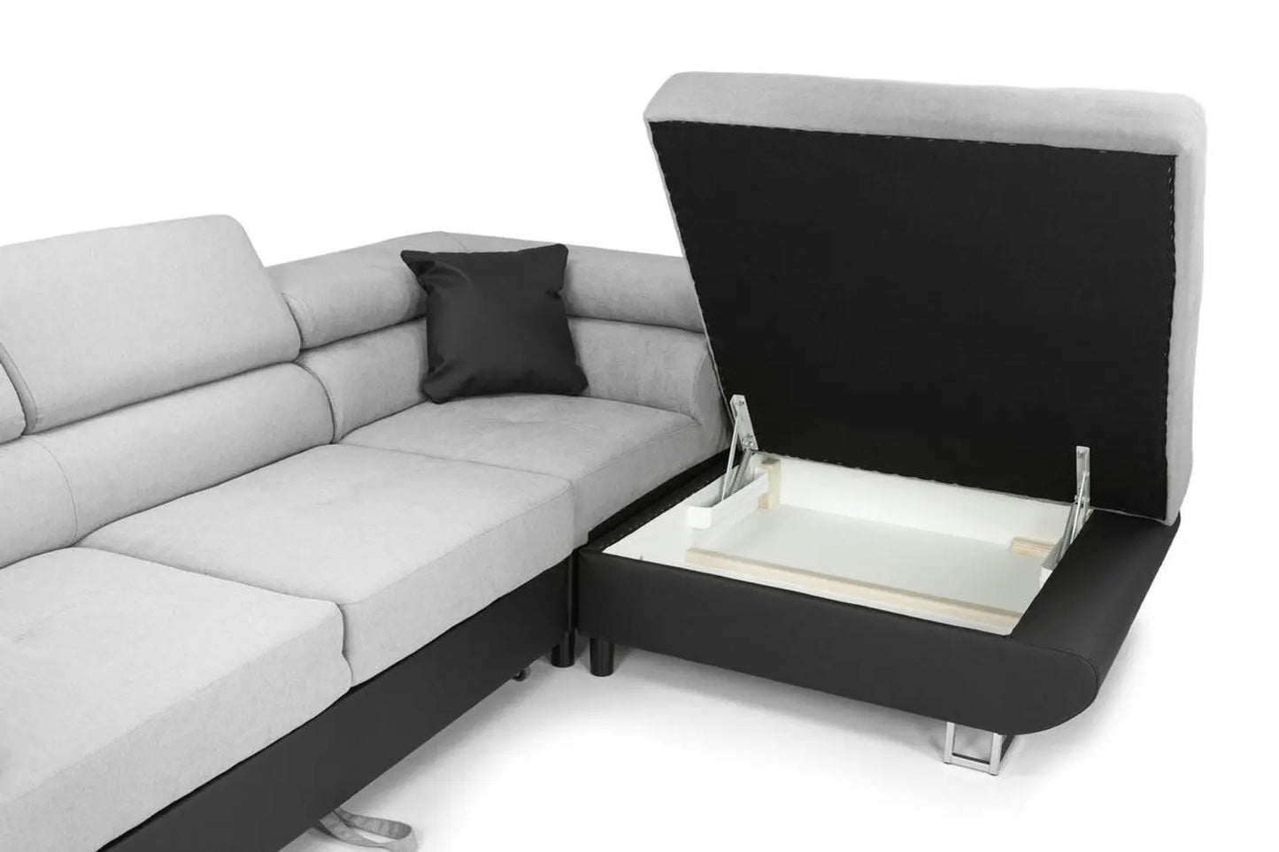Anton Sofabed Black/Grey Right Hand Facing Corner Brand: Darnall Furniture
