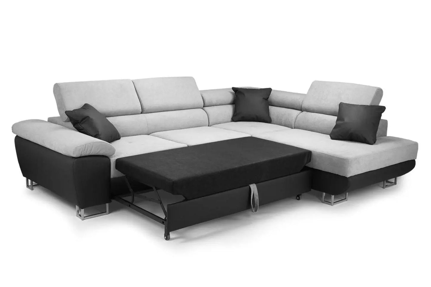 Anton Sofabed Black/Grey Right Hand Facing Corner Brand: Darnall Furniture