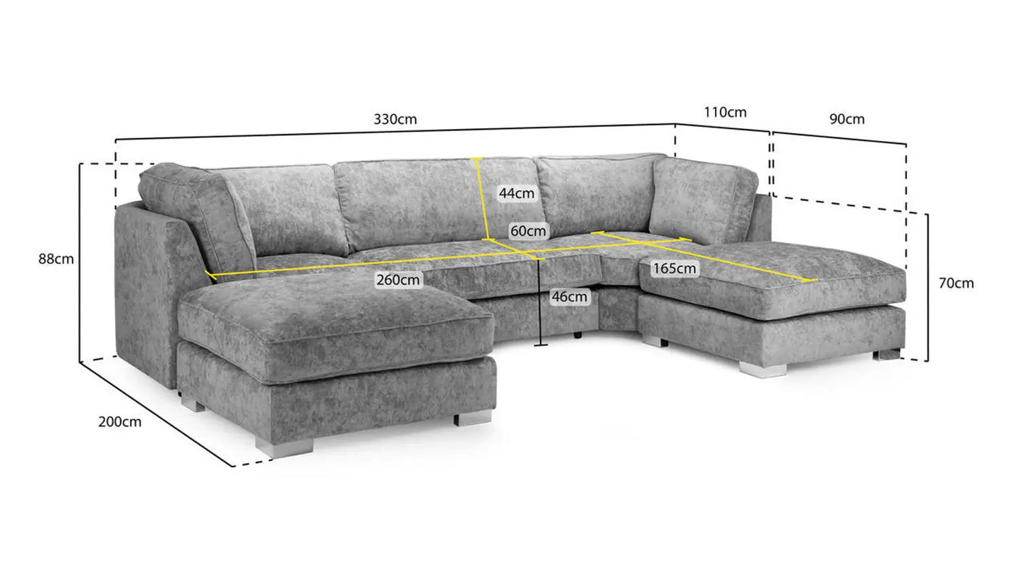 Bishop Fullback Sofa U Shape Corner Brand: Darnall Furniture