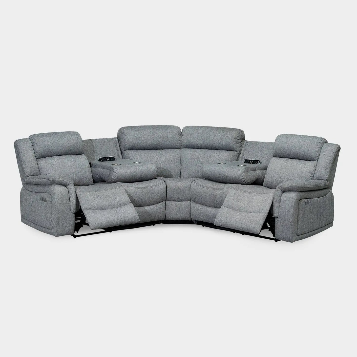Linden Recliner Sofa Grey Large Corner Darnall Furniture