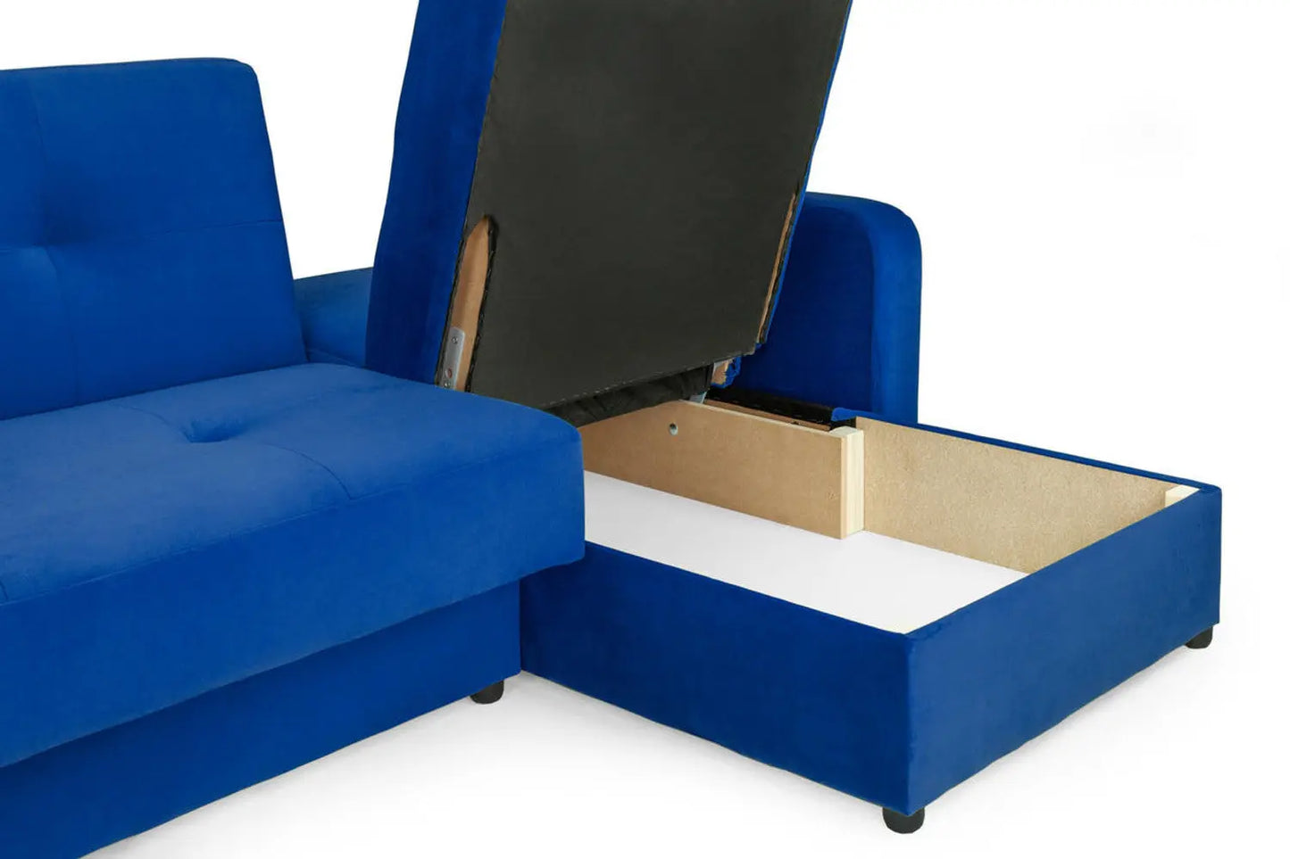 Kair Sofabed Plush Blue Universal Corner Darnall Furniture