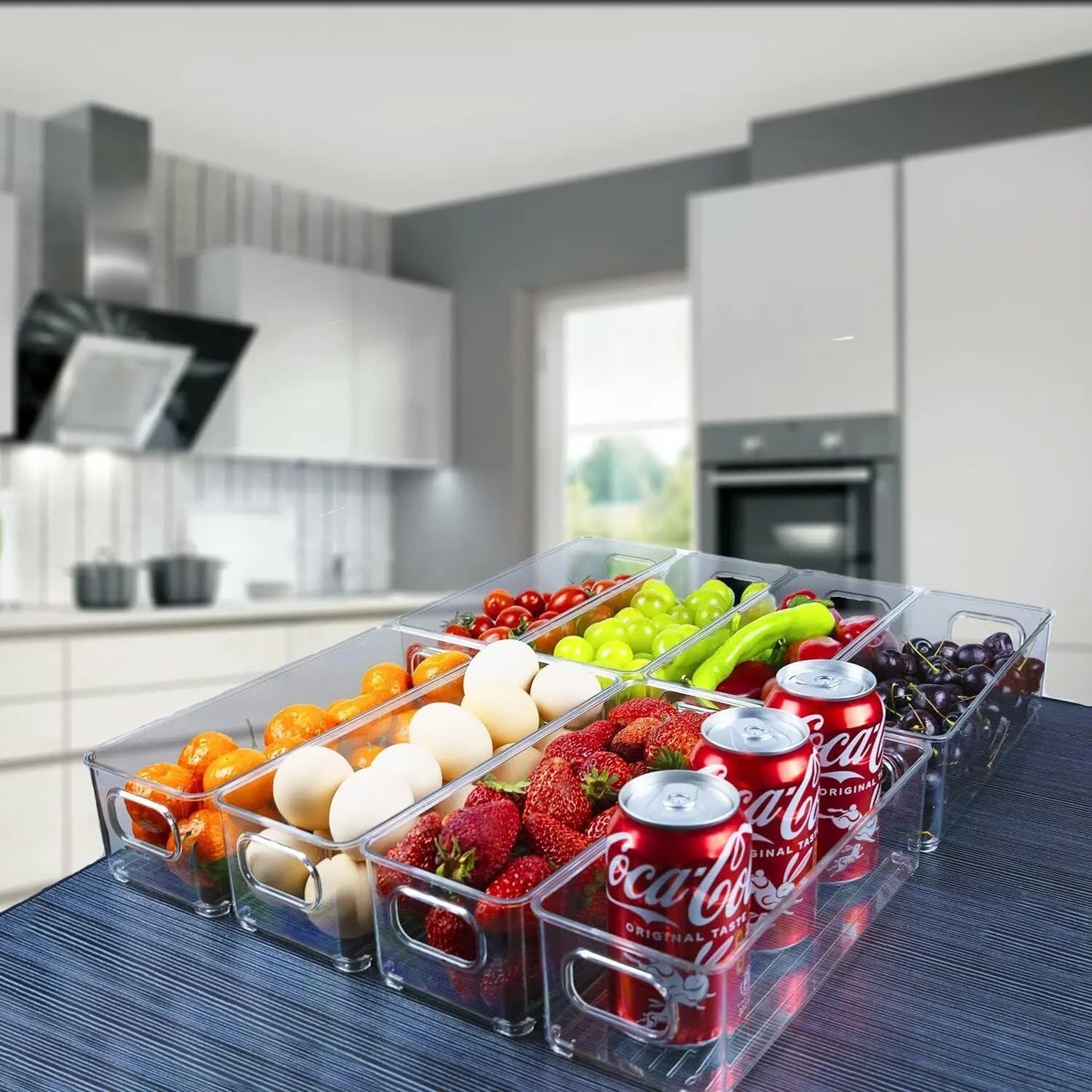 Fridge Organiser Set , Cupboard Organiser Boxes, Fruit Fridge Storage Container Brand: Darnall Furniture