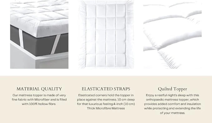 Extra Deep Microfiber Mattress Topper 4inch / 10CM Single to Super King Bed Size