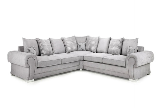 Verona Scatterback Sofabed Grey Large Corner Darnall Furniture
