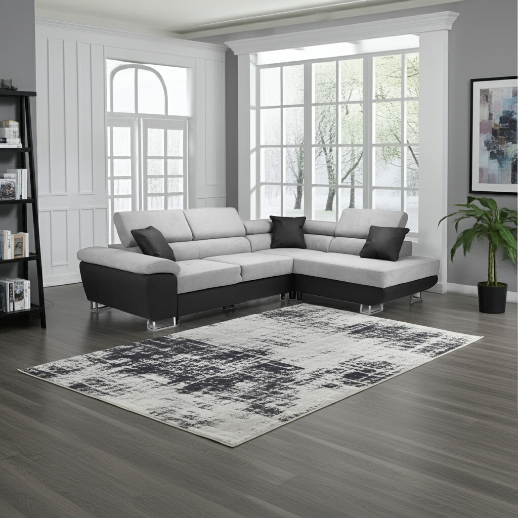 Anton Sofabed Black/Grey Right Hand Facing Corner