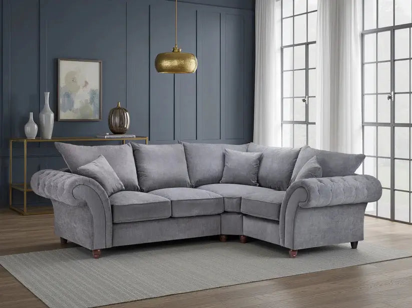 Windsor Fullback Sofa Stone Right Hand Facing Corner Darnall Furniture