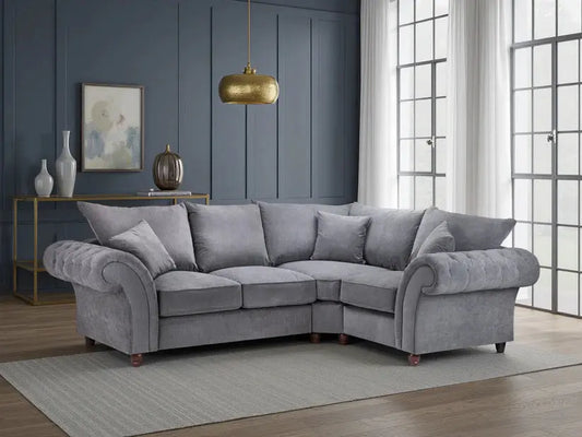 Windsor Fullback Sofa Stone Right Hand Facing Corner Darnall Furniture