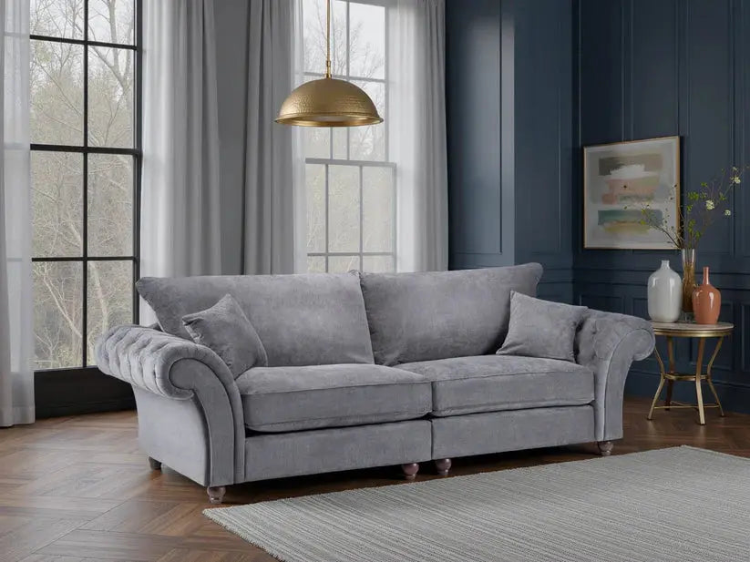 Windsor Fullback Sofa Stone 4 Seater Darnall Furniture