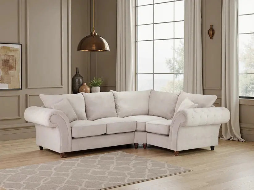 Windsor Fullback Sofa Stone Right Hand Facing Corner Darnall Furniture