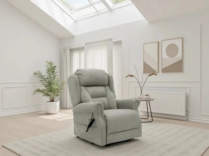 Fairmont Electric Rise and Recline Chair | UK Manufactured | Solid Hardwood & High-Performance Lift Darnall Furniture