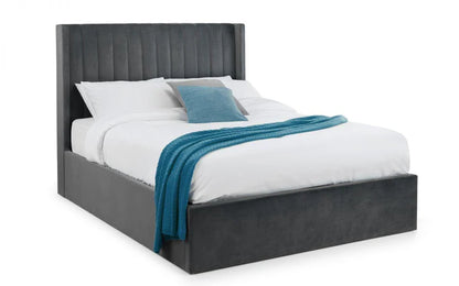 DARNALL OTTOMAN STORAGE BED FRAME HIGH HEADBOARD