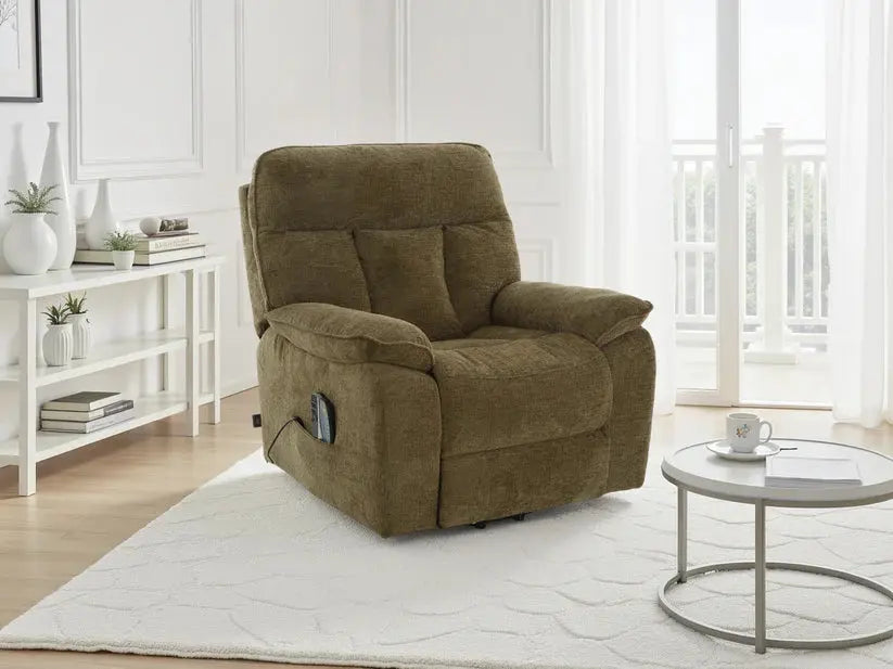 Cornwall Electric Rise and Recline Massage Chair | Heat Function | Hardwood Frame Darnall Furniture