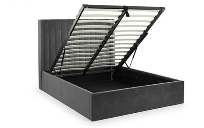 DARNALL OTTOMAN STORAGE BED FRAME HIGH HEADBOARD