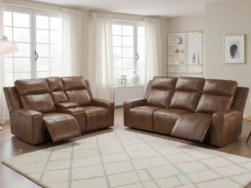 Grey Electric Recliner Sofa Set – 3 + 2 Seater Darnall Furniture