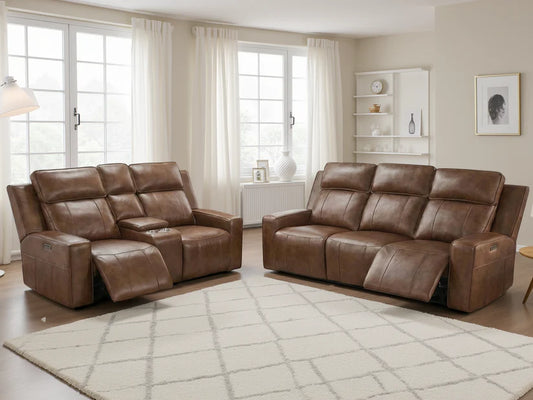 Grey Electric Recliner Sofa Set – 3 + 2 Seater