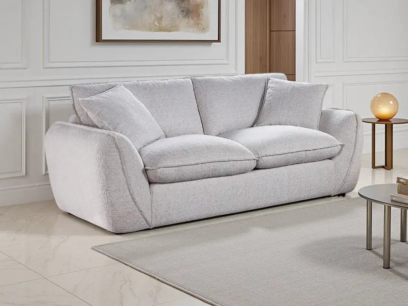 Berlin Beige & Grey Fabric Sofa Range – Large Corner Sofa, 3 & 2 Seater Armchair Darnall Furniture