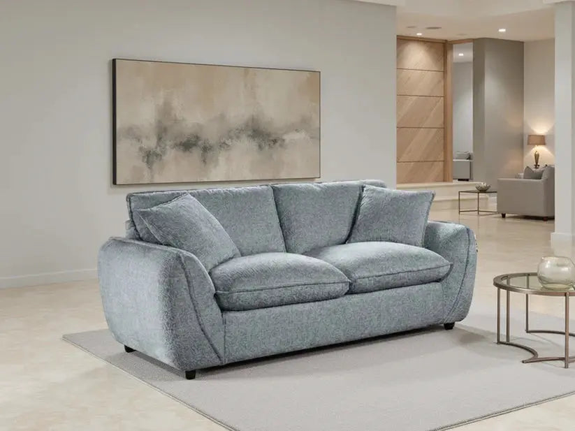 Berlin Beige & Grey Fabric Sofa Range – Large Corner Sofa, 3 & 2 Seater Armchair Darnall Furniture