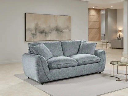 Berlin Beige & Grey Fabric Sofa Range – Large Corner Sofa, 3 & 2 Seater Armchair Darnall Furniture