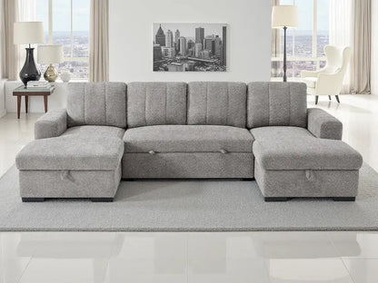 Como Blue U-Shape Corner Sofa Bed | UK Manufactured | Solid Beech Hardwood & Reflex Foam Darnall Furniture