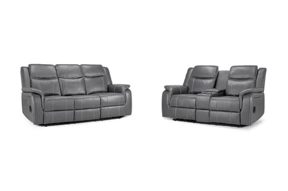 Galaxy Tech Electric Recliner Sofa Grey 3+2 Set