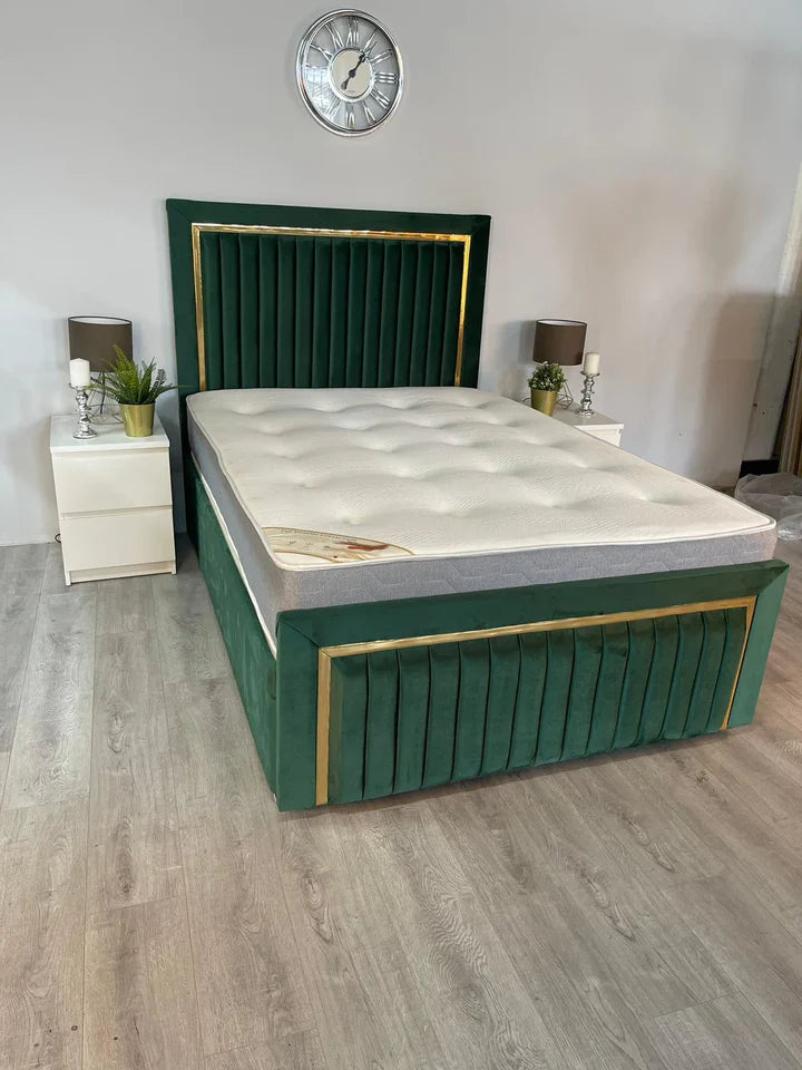 Darnall Ottoman Storage Bed Divan Base Gas Lift Up 54" Headboard