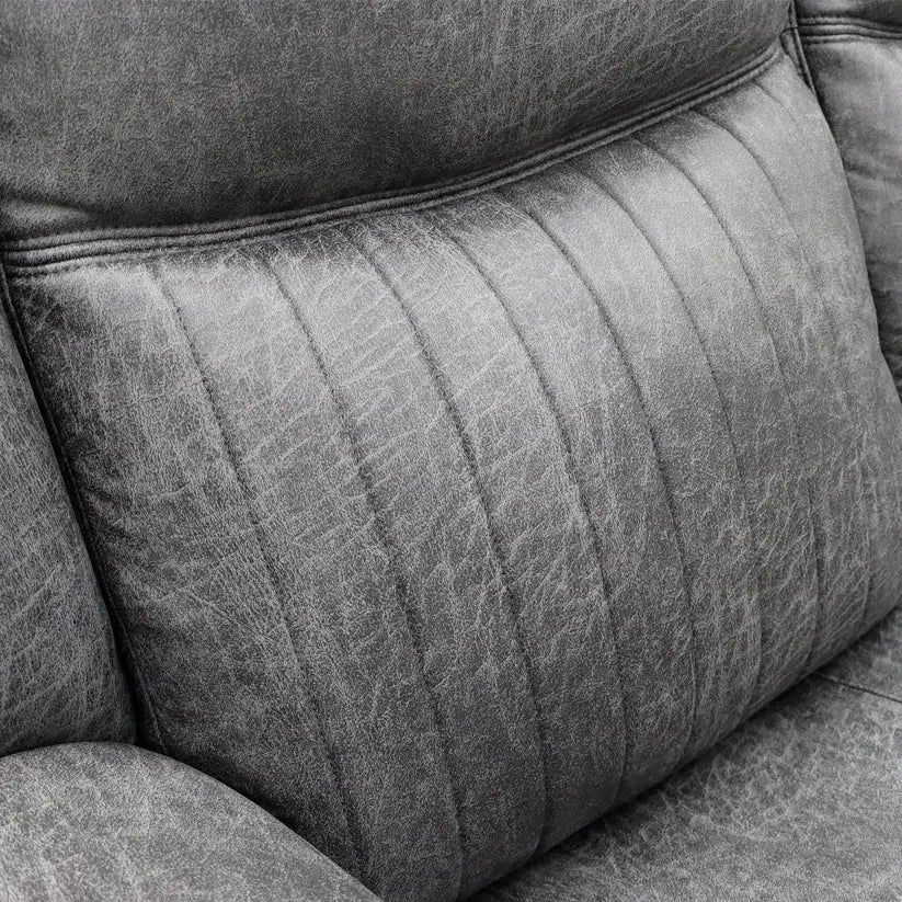 Leon 3 Seater Electric Recliner Sofa in Grey | UK Manufactured | Solid Hardwood & High-Density Foam Darnall Furniture
