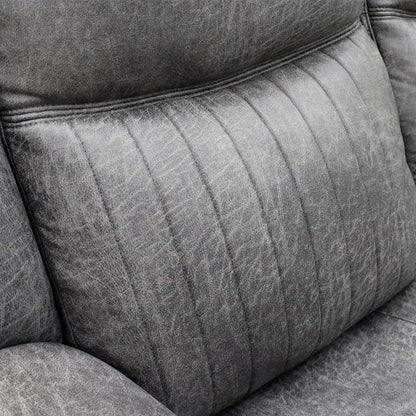 Leon 3 Seater Electric Recliner Sofa in Grey | UK Manufactured | Solid Hardwood & High-Density Foam Darnall Furniture