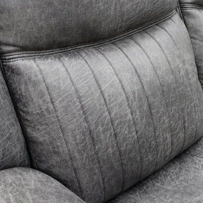 Leon Electric Recliner Armchair in Grey | UK Manufactured | Solid Hardwood & USB Charging Darnall Furniture