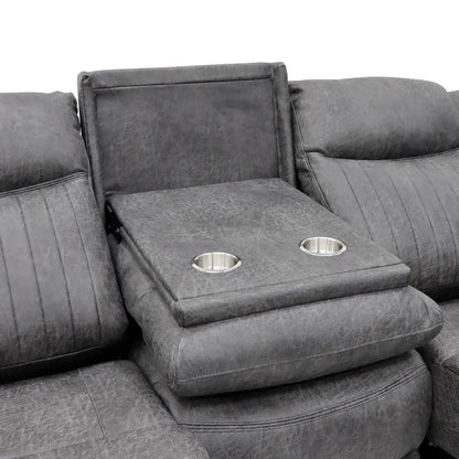 Leon 3 Seater Electric Recliner Sofa in Grey | UK Manufactured | Solid Hardwood & High-Density Foam Darnall Furniture