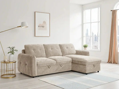 Moscow Universal Corner Sofa Bed | UK Manufactured | Solid Beech Hardwood & Reflex Foam Darnall Furniture