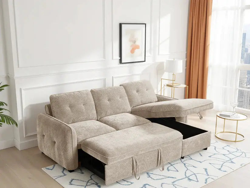 Moscow Universal Corner Sofa Bed | UK Manufactured | Solid Beech Hardwood & Reflex Foam Darnall Furniture