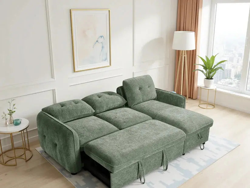 Moscow Universal Corner Sofa Bed | UK Manufactured | Solid Beech Hardwood & Reflex Foam Darnall Furniture