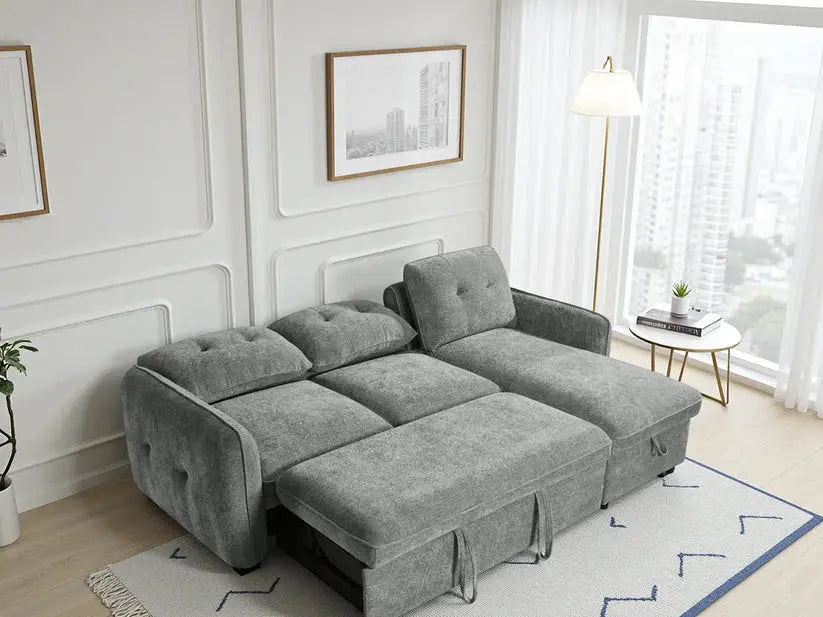 Moscow Universal Corner Sofa Bed | UK Manufactured | Solid Beech Hardwood & Reflex Foam Darnall Furniture