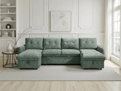 Moscow U-Shape Corner Sofa Bed | UK Manufactured | Solid Beech Hardwood & Reflex Foam Darnall Furniture