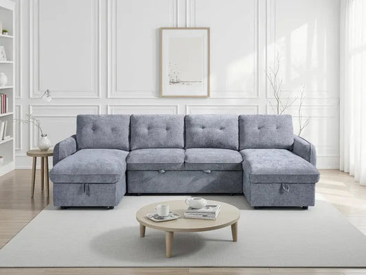 Moscow U-Shape Corner Sofa Bed | UK Manufactured | Solid Beech Hardwood & Reflex Foam Darnall Furniture