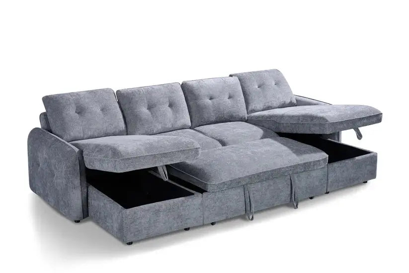 Moscow U-Shape Corner Sofa Bed | UK Manufactured | Solid Beech Hardwood & Reflex Foam Darnall Furniture