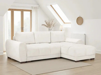 Azzuro Grey Universal Corner Sofa Bed In Grey, Mocha And Cream Colours Brand: Darnall Furniture