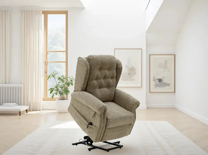 Sienna Electric Rise and Recline Chair | UK Manufactured | Solid Hardwood & High-Performance Lift Darnall Furniture