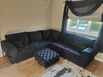 Verona Corner - Black Fullback Darnall Furniture