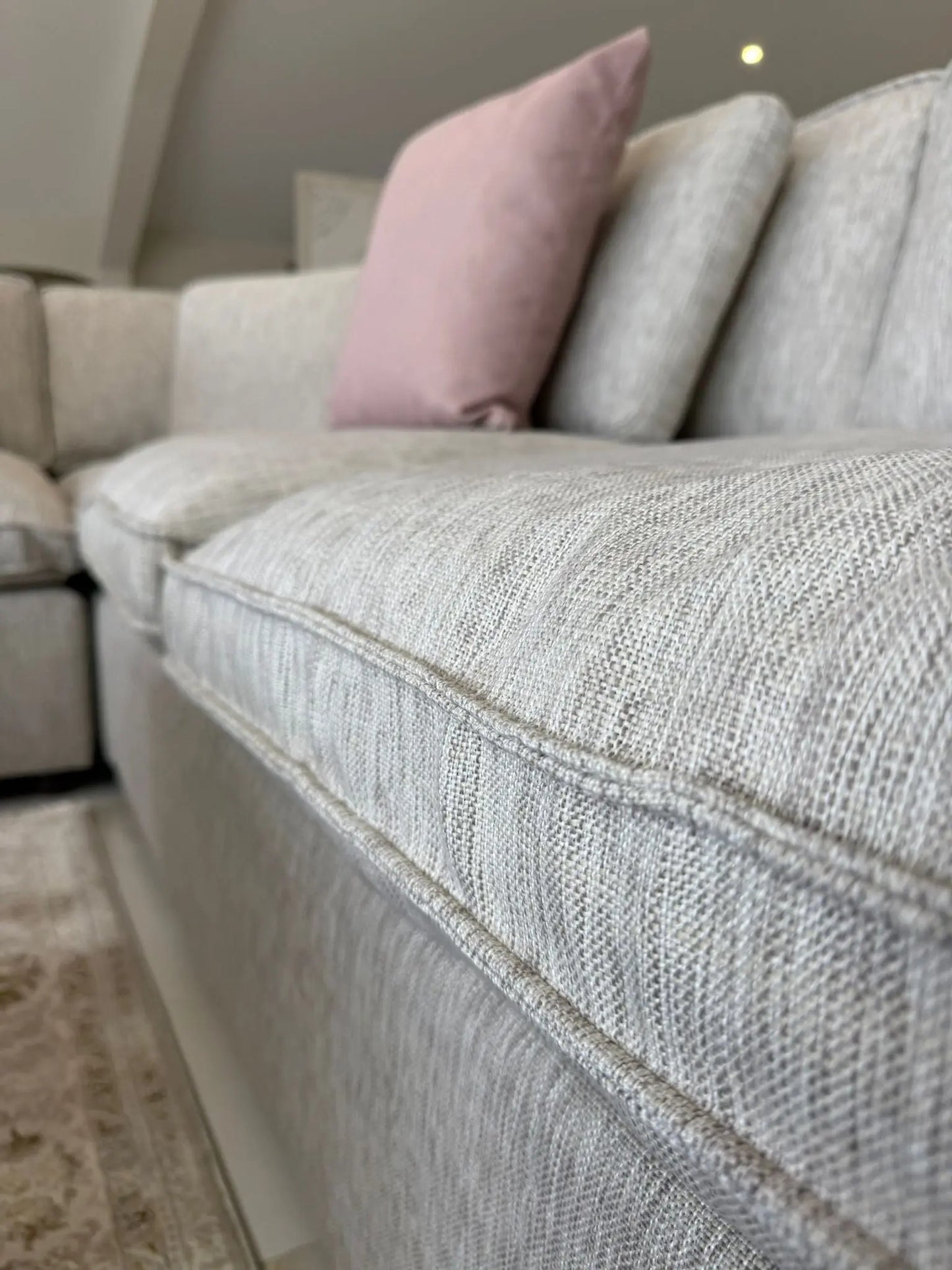 Santorini Sofa Grey Large Corner with Footstool