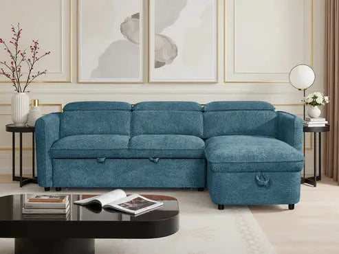 Capri Grey Universal Corner Sofa Bed | UK Manufactured | Solid Beech Hardwood & Reflex Foam Darnall Furniture