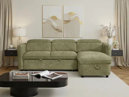 Capri Grey Universal Corner Sofa Bed | UK Manufactured | Solid Beech Hardwood & Reflex Foam Darnall Furniture
