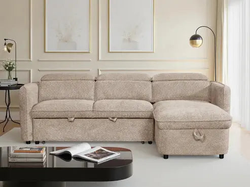 Capri Grey Universal Corner Sofa Bed | UK Manufactured | Solid Beech Hardwood & Reflex Foam Darnall Furniture