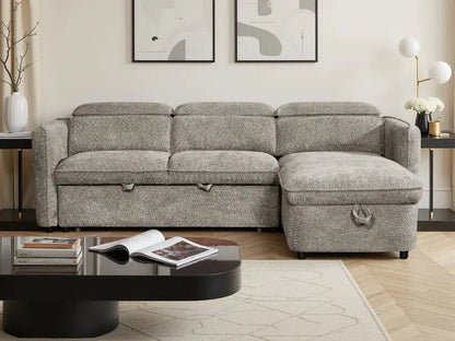 Capri Grey Universal Corner Sofa Bed | UK Manufactured | Solid Beech Hardwood & Reflex Foam Darnall Furniture